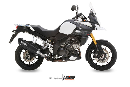 MIVV Speed Edge Auspuff schwarz passend für Suzuki V-Strom 1000 2014-2020