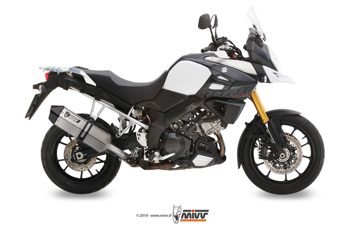 MIVV Speed Edge Auspuff silber passend für SUZUKI V-STROM 1000 2014-2020