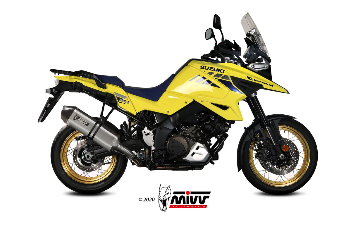 MIVV Speed Edge Auspuff silber passend für SUZUKI V-STROM 1050 2020-2026