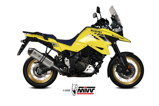 MIVV Speed Edge Auspuff silber passend für SUZUKI V-STROM 1050 2020-2026