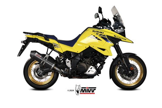 MIVV Oval Auspuff schwarz passend für SUZUKI V-STROM 1050 2020-2026
