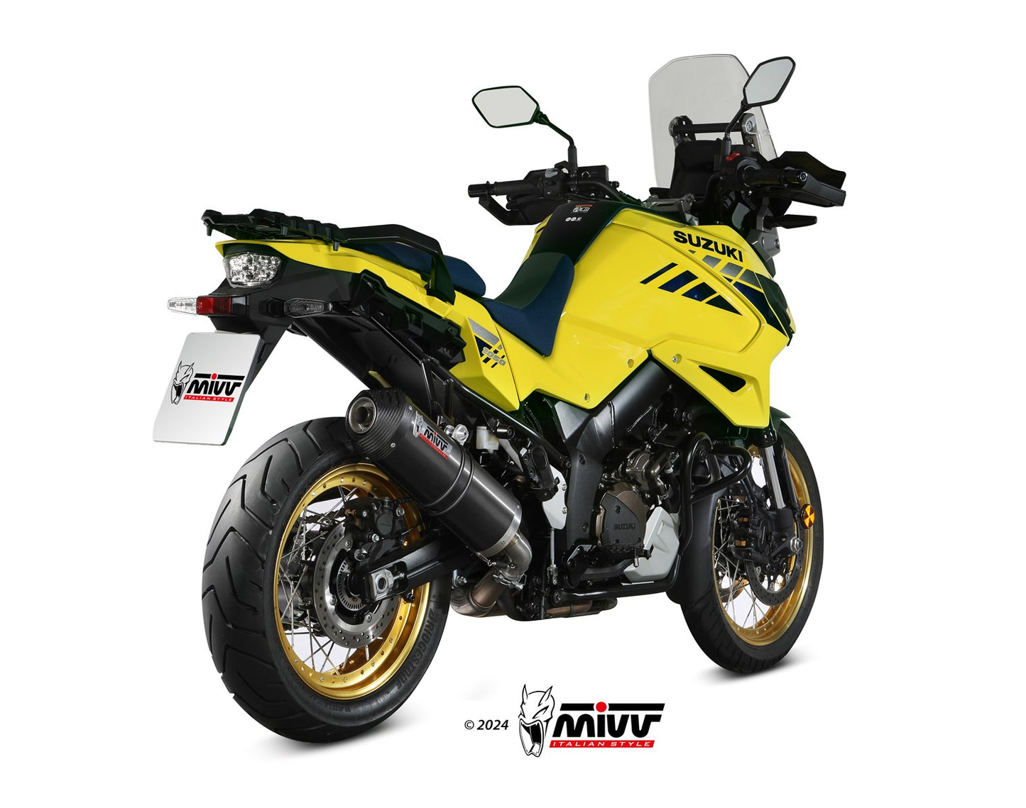 MIVV Oval Auspuff schwarz passend für SUZUKI V-STROM 1050 2020-2026