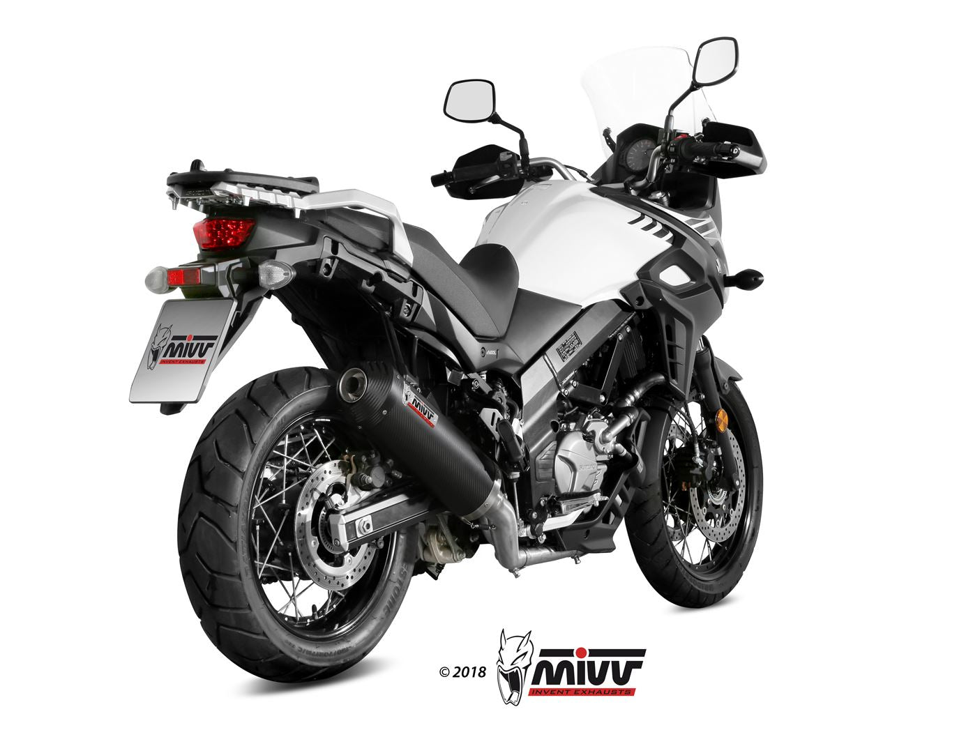 MIVV Oval Auspuff Carbon passend für SUZUKI V-Strom 650 2017-2024