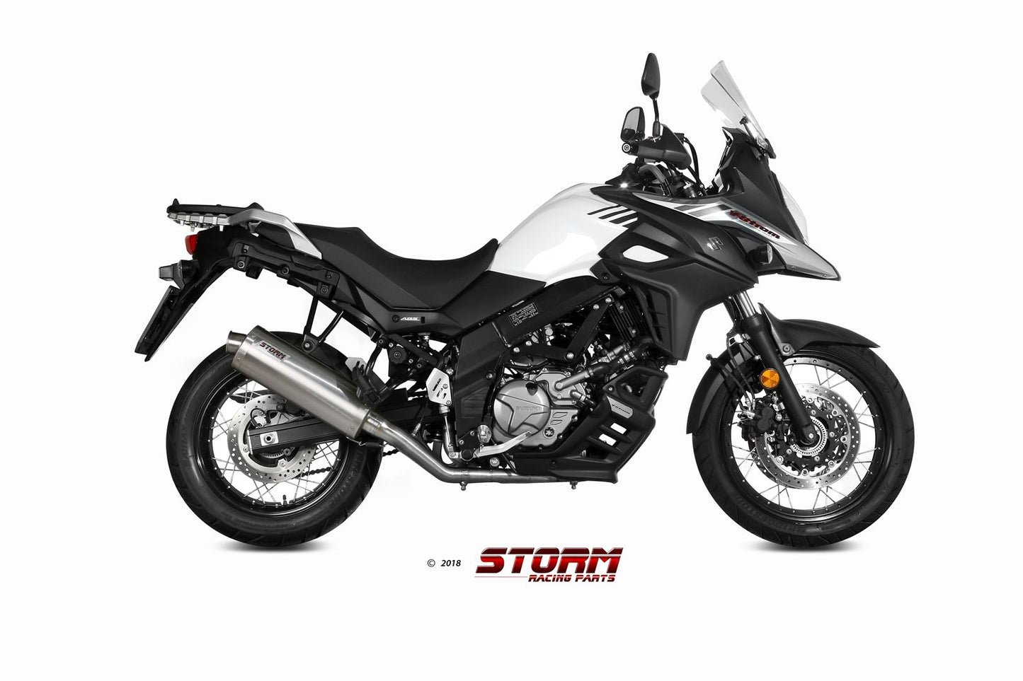 STORM OVAL Auspuff passend für Suzuki V-Strom 650 2017-2024