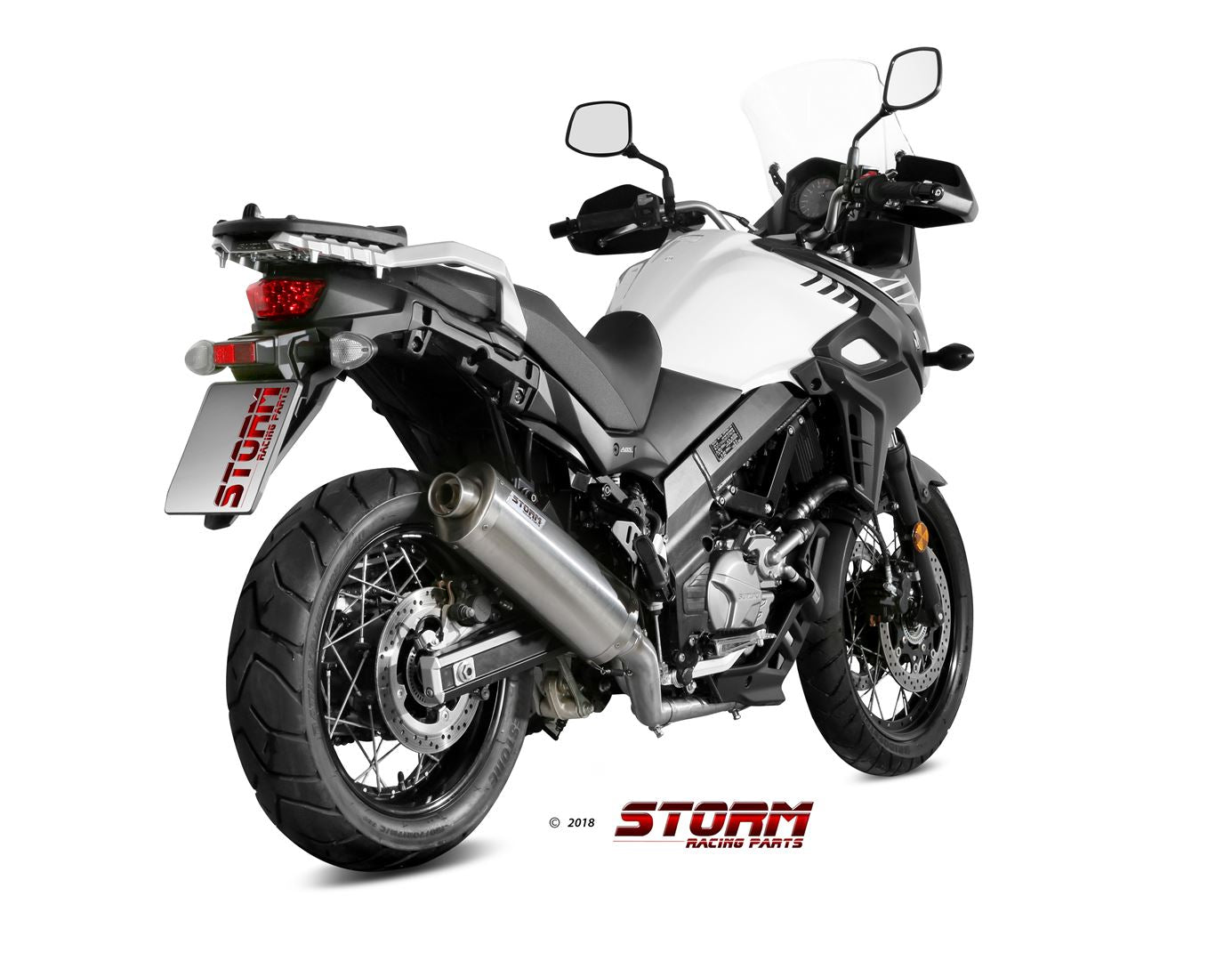 STORM OVAL Auspuff passend für Suzuki V-Strom 650 2017-2024