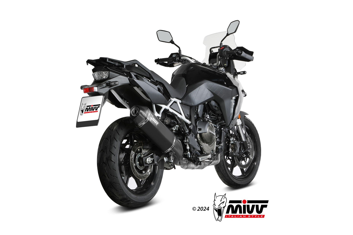 MIVV Speed Edge Auspuff schwarz passend für SUZUKI V-STROM 800 SE 2023-2026