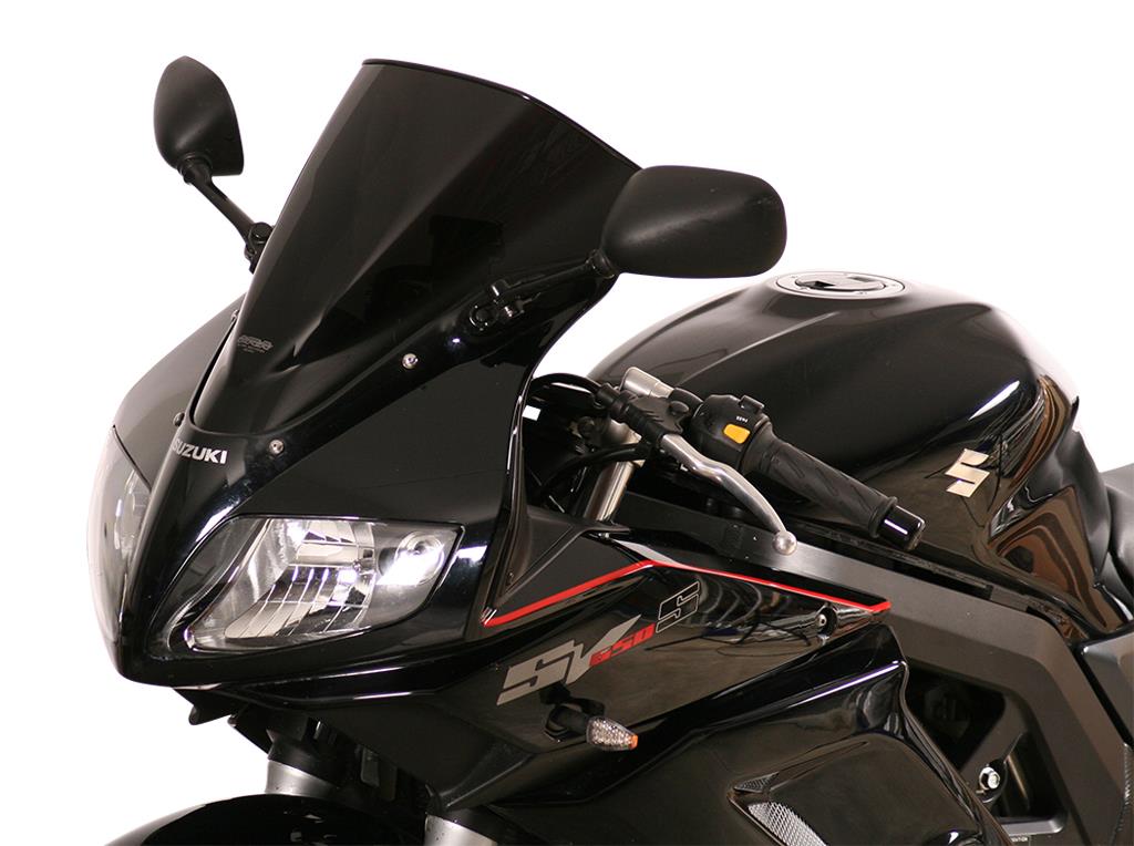 MRA Racingscheibe "R" schwarz passend für Suzuki SV 650 S / SV 1000 S 2003-