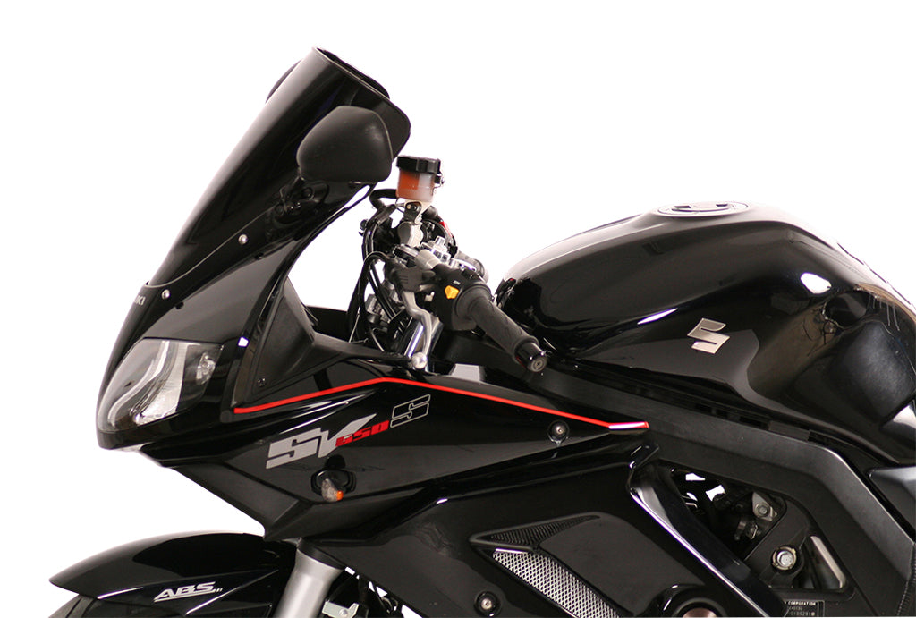 MRA Racingscheibe "R" schwarz passend für Suzuki SV 650 S / SV 1000 S 2003-