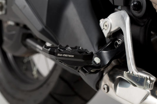 Fußrastenverbreiterung Schwarz passend für Honda CRF 1000L/Adv Sports CRF 1100 L AS - Kama Bike Parts
