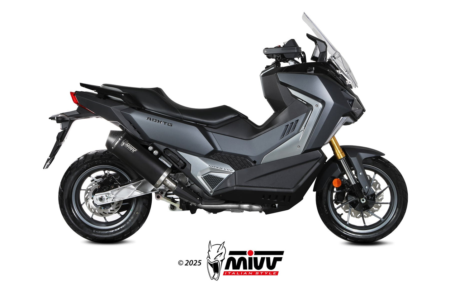 MIVV Oval Auspuff schwarz passend für SYM ADX TG 400 2025