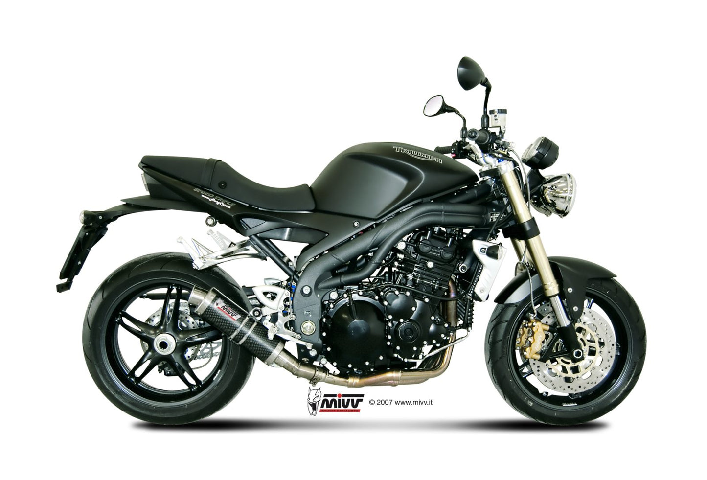 MIVV GP Auspuff Carbon passend für Triumph Speed Triple 2007-2010