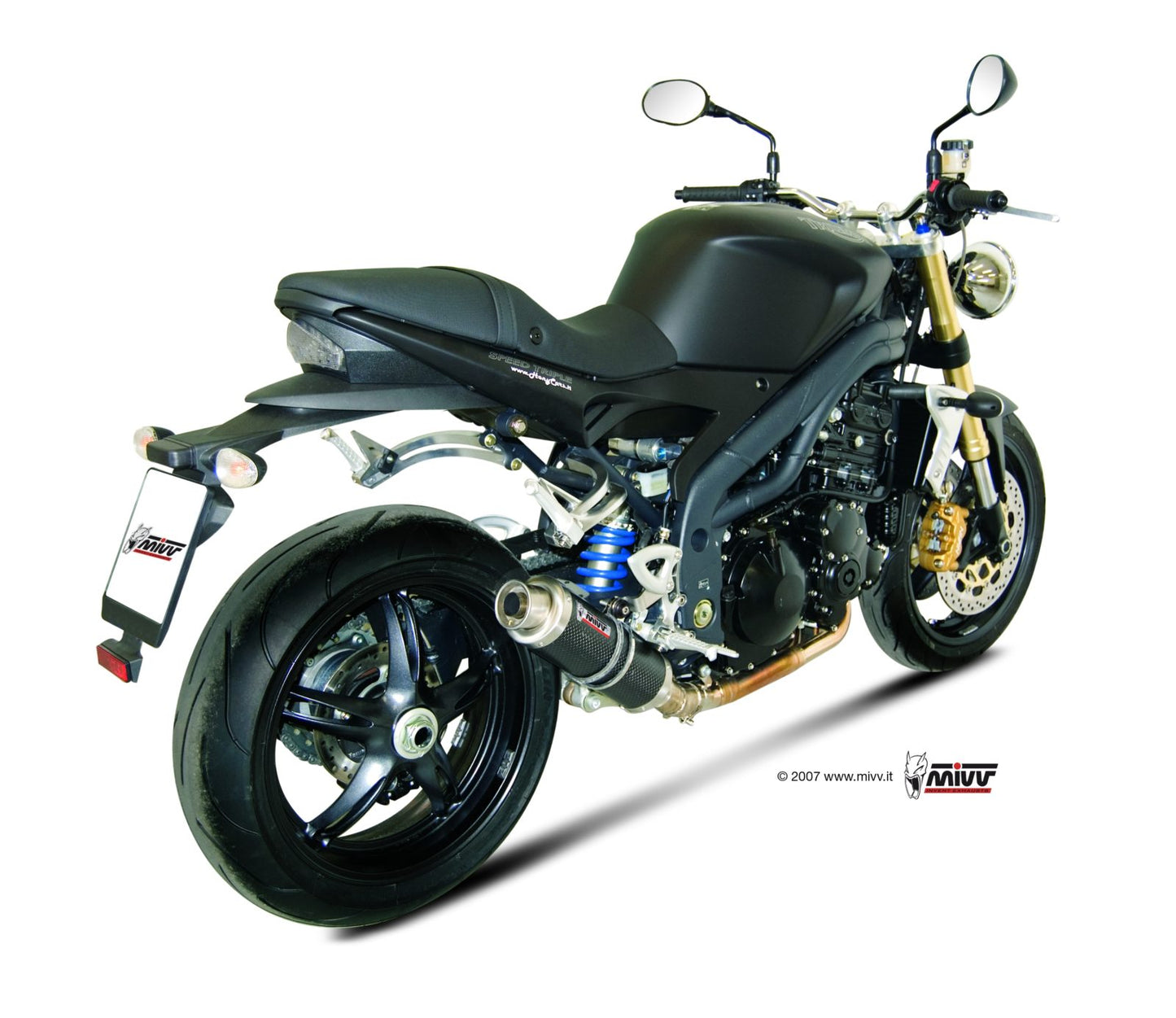 MIVV GP Auspuff Carbon passend für Triumph Speed Triple 2007-2010