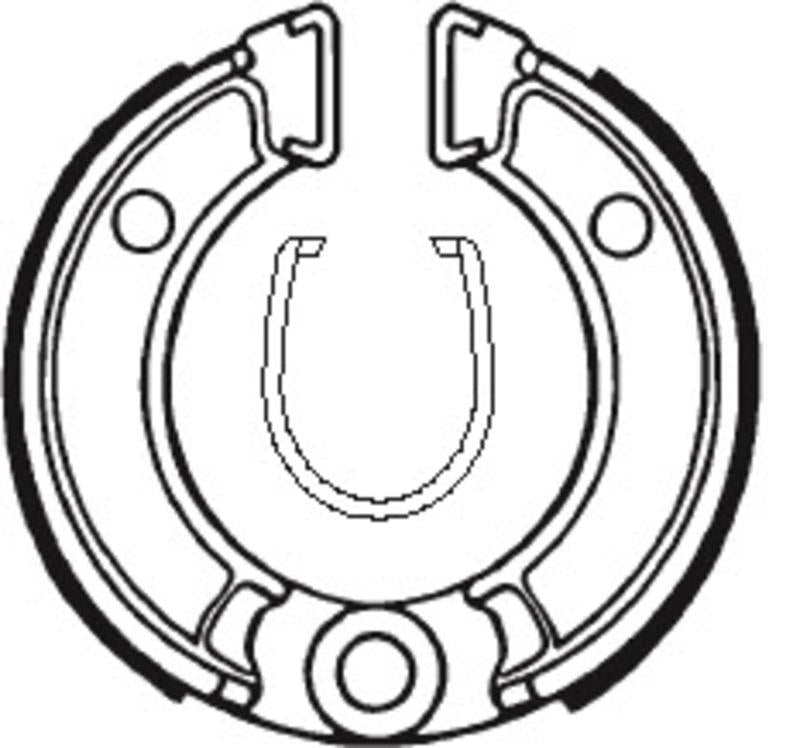 Bremsbacken Organisch BA010 passend für Yamaha TT-R 50 2007-2022 - Kama Bike Parts