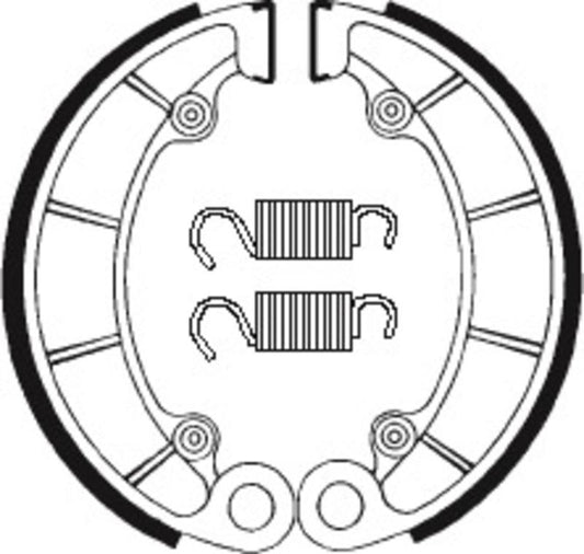 Bremsbacken Organisch BA046 passend für Honda TRX 350 FOURTRAX RANCHER 1986-1989 - Kama Bike Parts