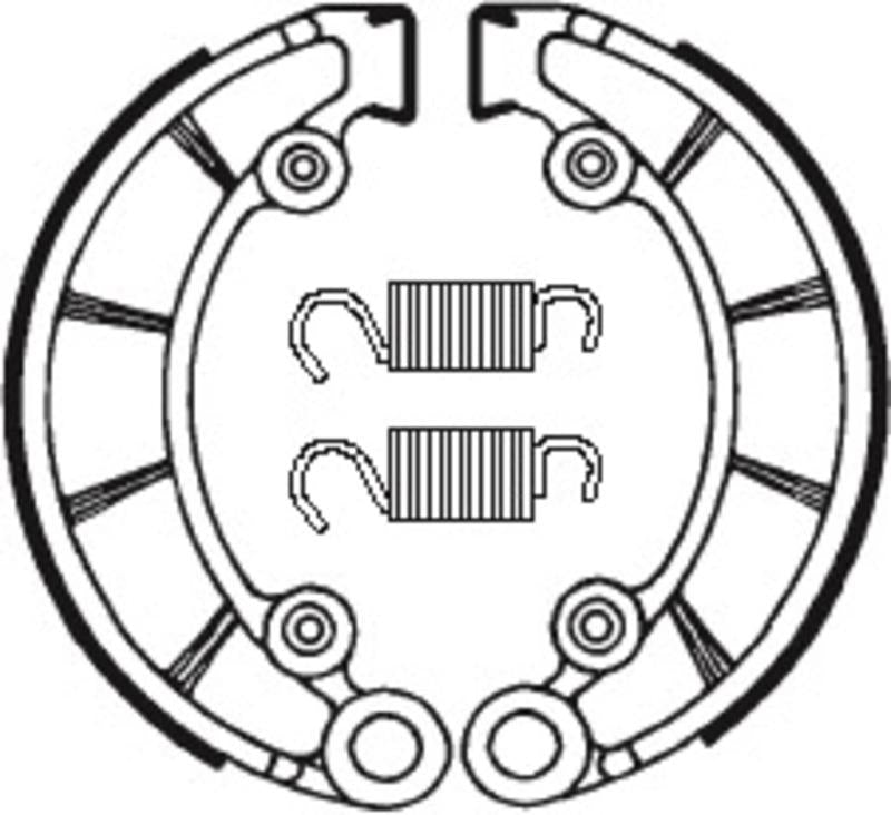 Bremsbacken Organisch BA072 passend für Honda CB 500 1972-1975 - Kama Bike Parts