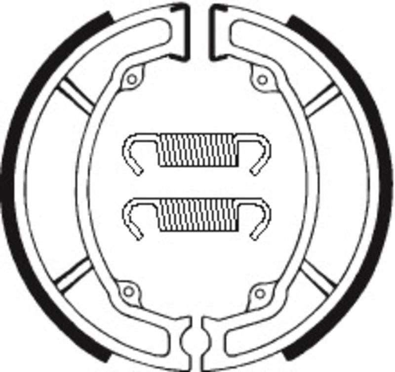 Bremsbacken Organisch BA104 passend für SUZUKI PE 175 1978-1983 - Kama Bike Parts
