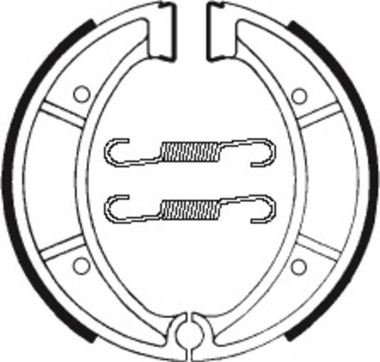 Bremsbacken Organisch BA117 passend für Husqvarna CR 125 1981-1990 - Kama Bike Parts