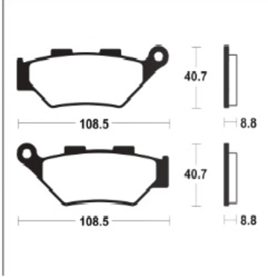 Bremsbelag Sintermetall MF483 passend für BENELLI TRK 502 2018-2023 - Kama Bike Parts