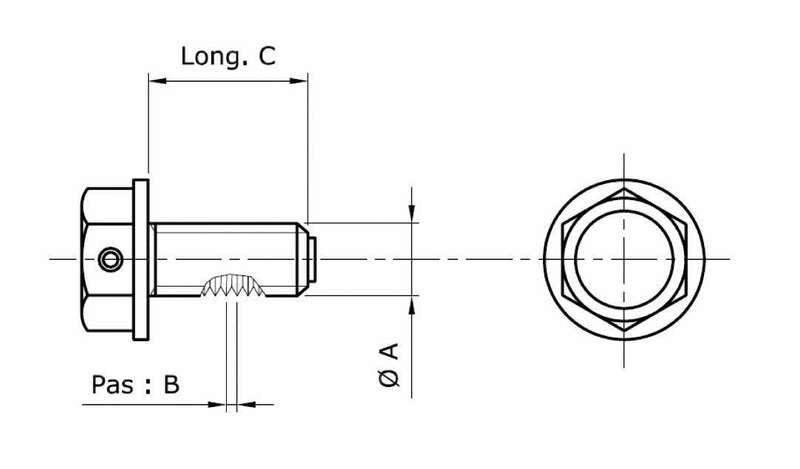 TECNIUM Magnetische Ölablassschraube - Aluminium schwarz M12x1,5x13 - Kama Bike Parts