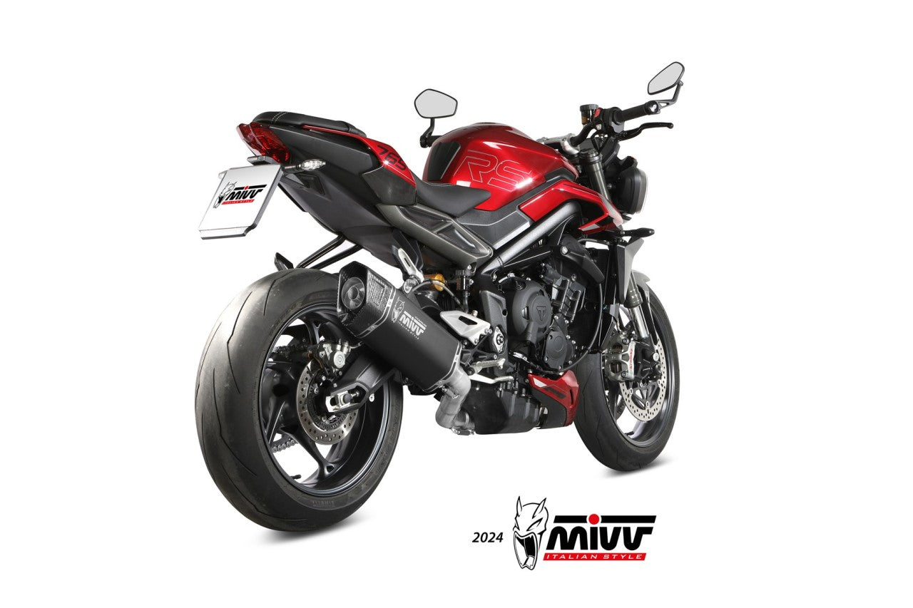 MIVV SR-1 Auspuff Titan passend für TRIUMPH STREET TRIPLE 765 R / RS 2023-2024