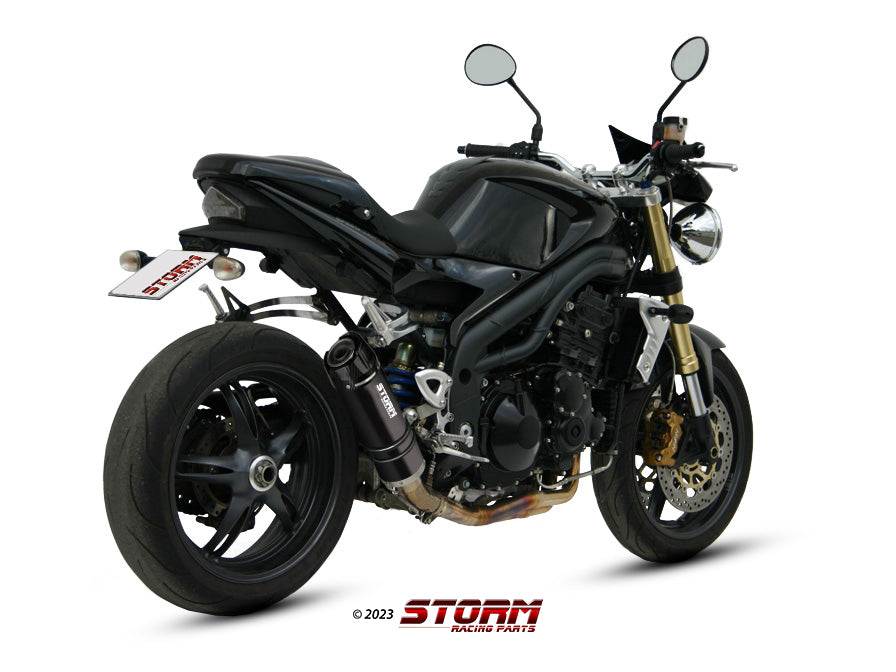 STORM GP-C Auspuff schwarz passend für TRIUMPH SPEED TRIPLE 1050 2005-2006