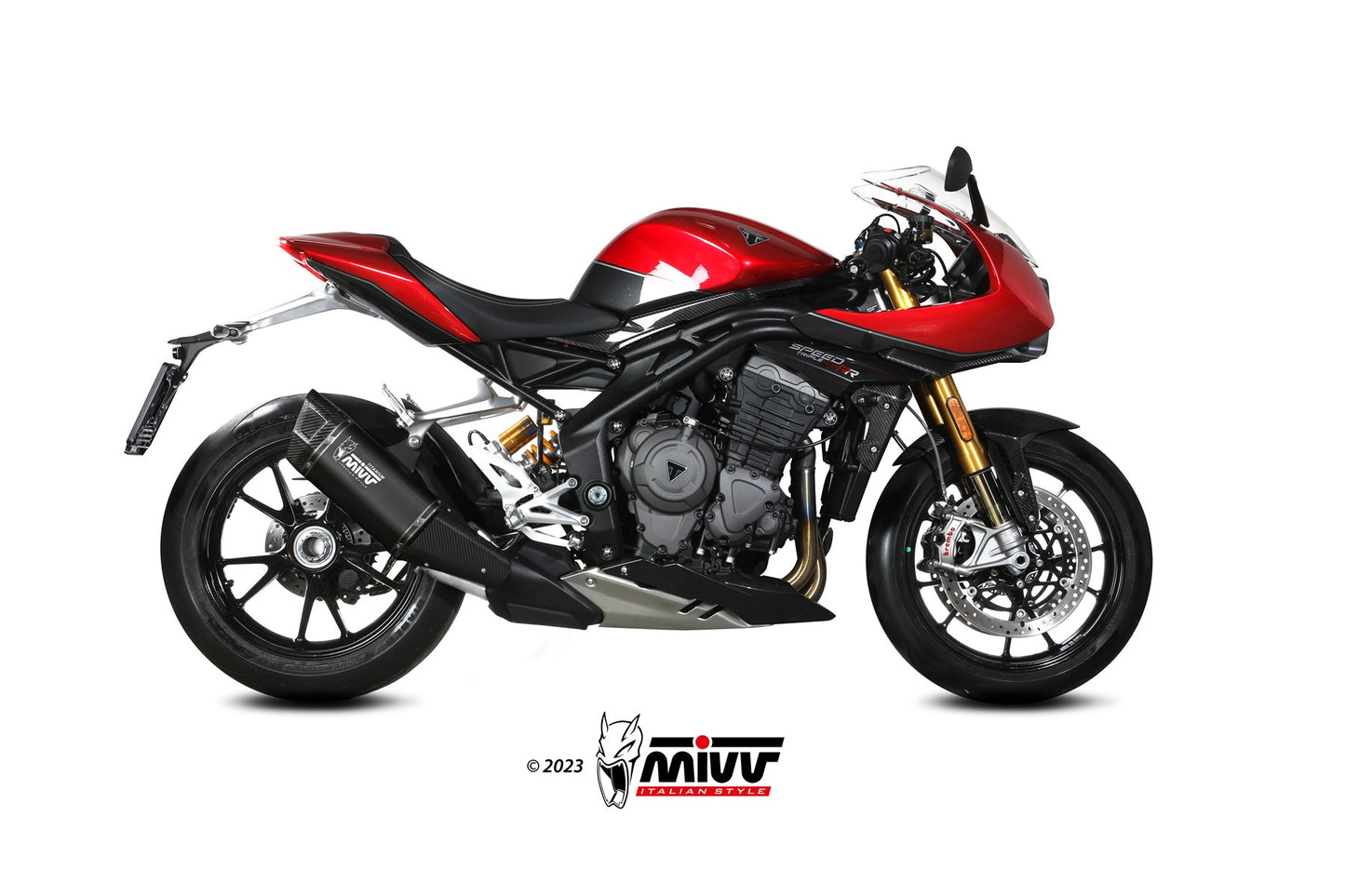MIVV SR-1 Auspuff Titan passend für TRIUMPH Speed Triple 1200 RR / RS 2021-2024