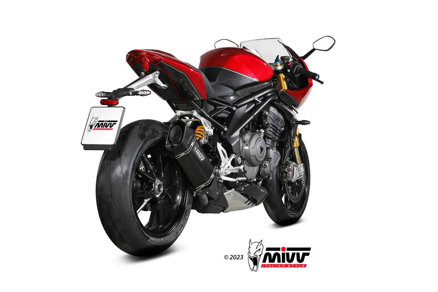 MIVV SR-1 Auspuff Titan passend für TRIUMPH Speed Triple 1200 RR / RS 2021-2024