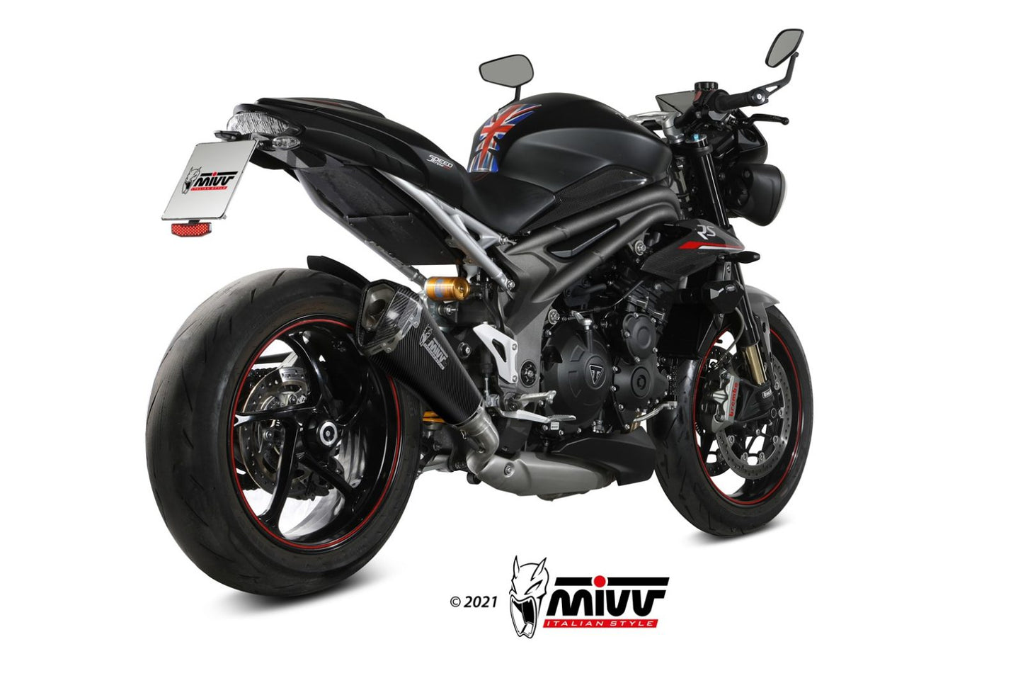 MIVV DELTA RACE Auspuff passend für TRIUMPH SPEED TRIPLE 1050 R/RS/S 18-20
