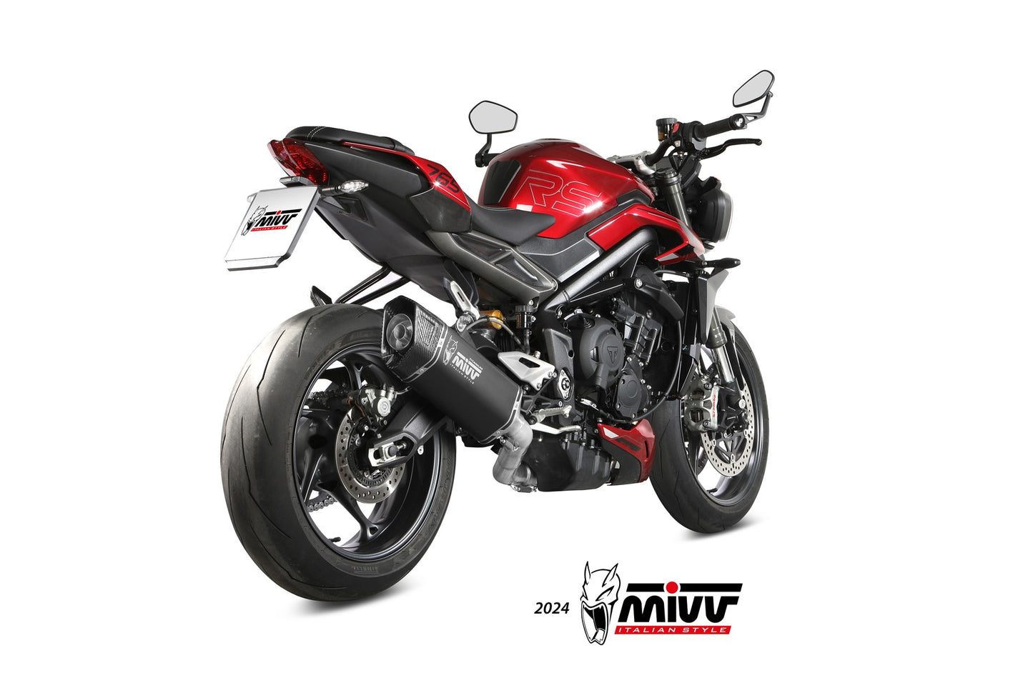 MIVV SR-1 Auspuff Titan passend für TRIUMPH STREET TRIPLE 765 R / RS 2023-2024