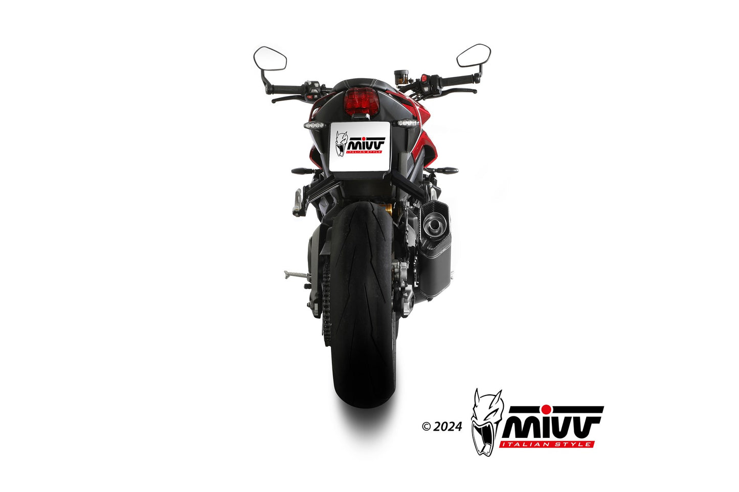 MIVV SR-1 Auspuff Titan passend für TRIUMPH STREET TRIPLE 765 R / RS 2023-2024