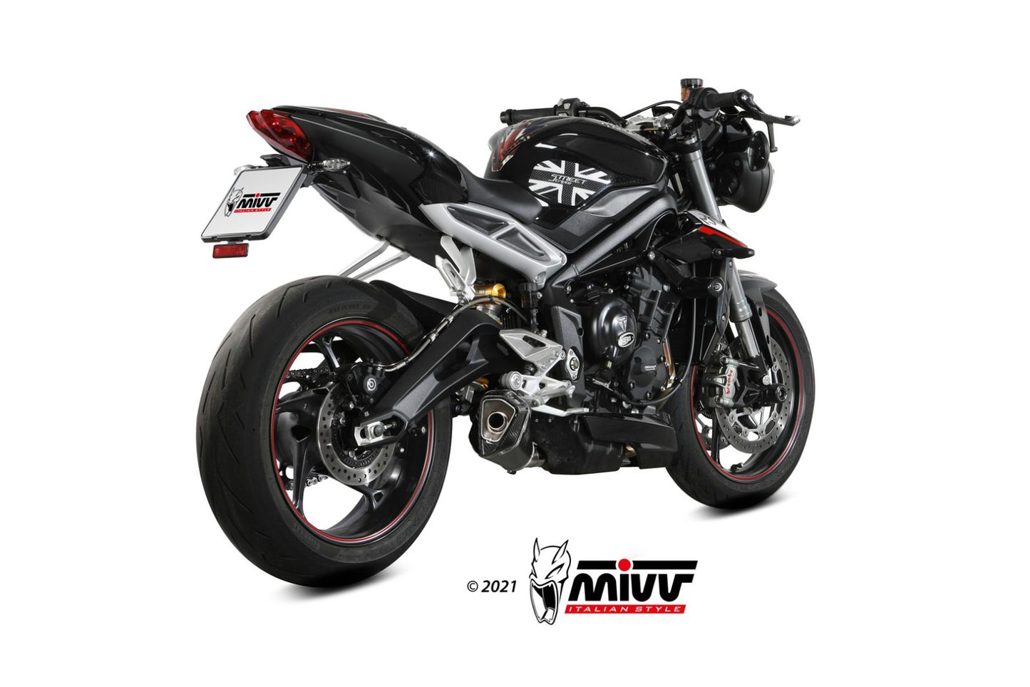 MIVV DELTA RACE Auspuff passend für Triumph Street Triple 765 R / RS 2017-2022