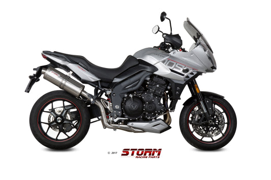 STORM OVAL Auspuff passend für TRIUMPH TIGER 1050 SPORT 2017-2020