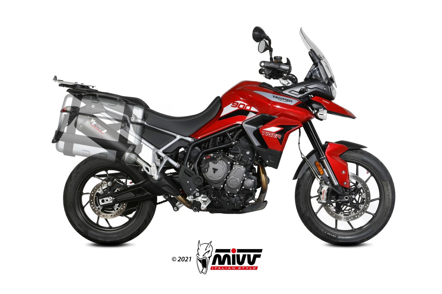 MIVV Oval Auspuff passend für TRIUMPH Tiger 900 / GT / PRO / RALLY 2021-2023