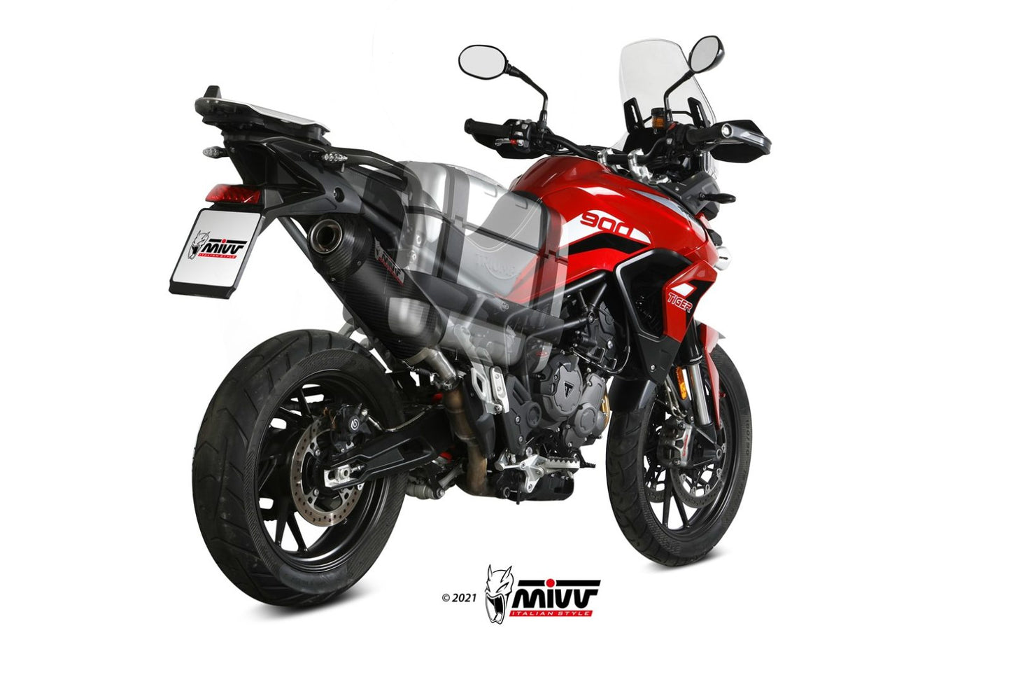 MIVV Oval Auspuff passend für TRIUMPH Tiger 900 / GT / PRO / RALLY 2021-2023
