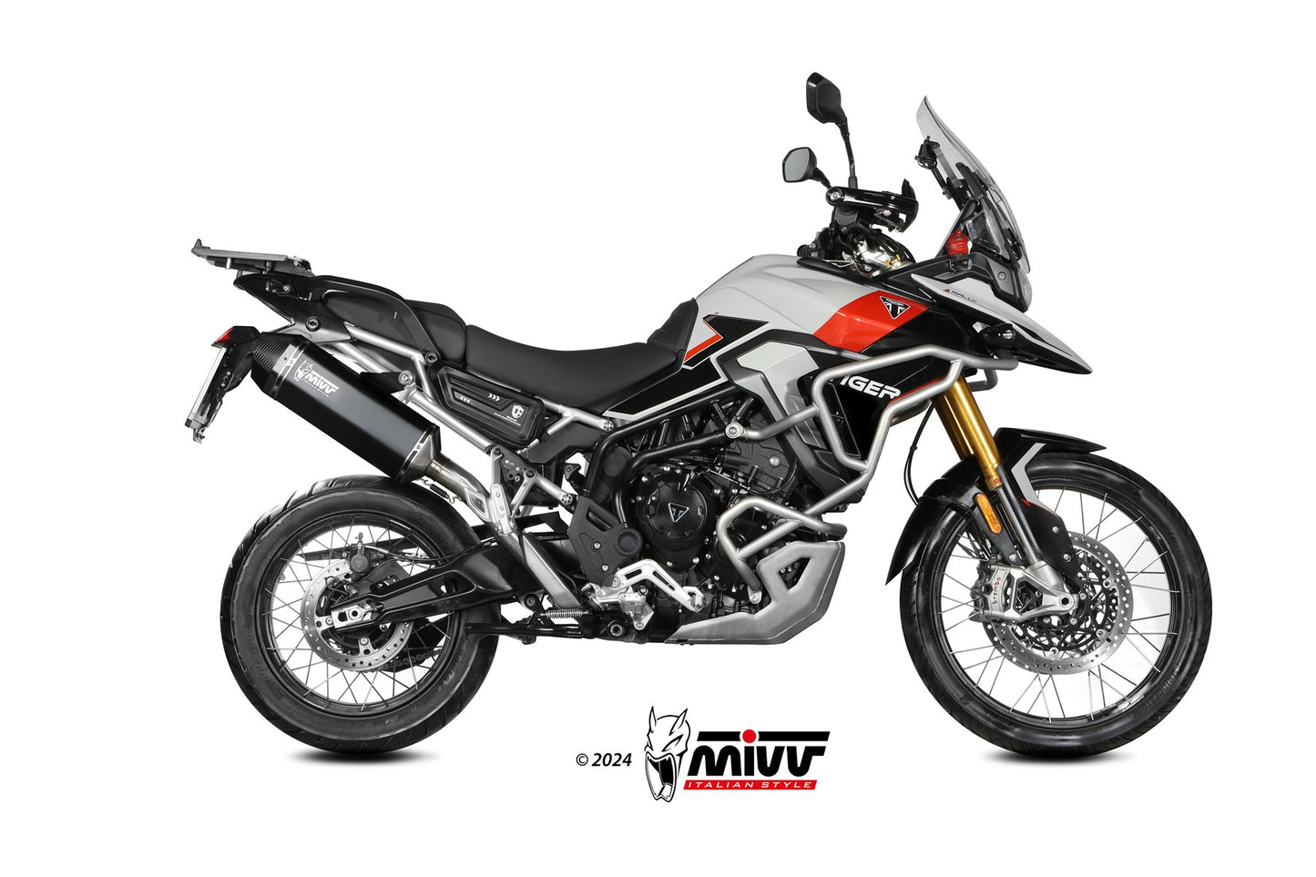 MIVV Speed Edge Auspuff passend für TRIUMPH TIGER 900 / GT/ PRO/ RALLY 2024-2026