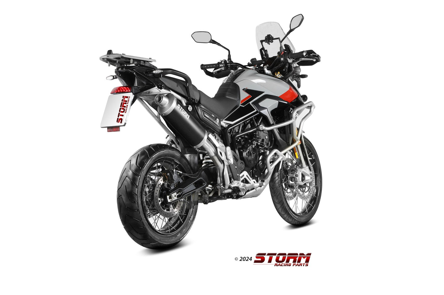 STORM Oval Auspuff passend für TRIUMPH TIGER 900 / GT / PRO / RALLY 2024-2026