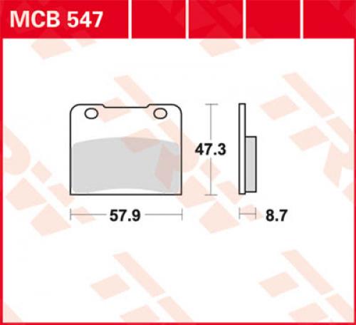 TRW Lucas Bremsbelag MCB547 - Kama Bike Parts
