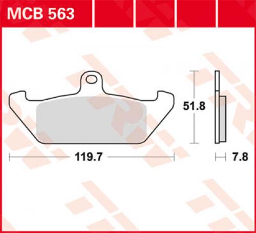 TRW Lucas Bremsbelag MCB563 - Kama Bike Parts