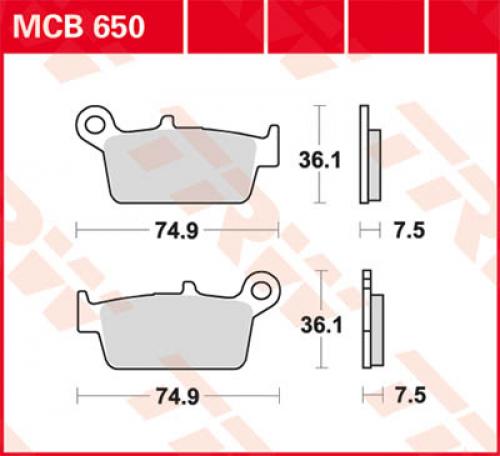 TRW Lucas Bremsbelag MCB650 - Kama Bike Parts