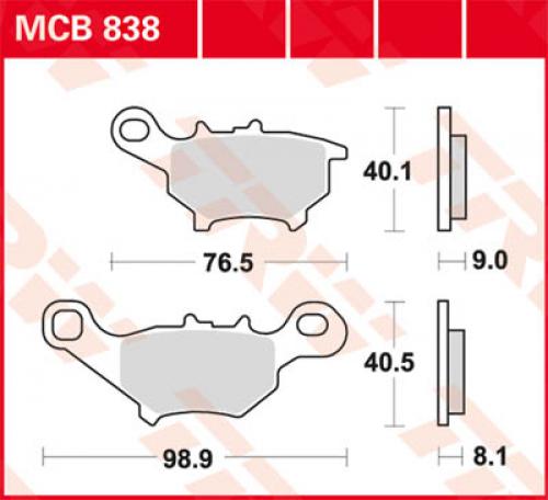 TRW Lucas Bremsbelag MCB838 - Kama Bike Parts