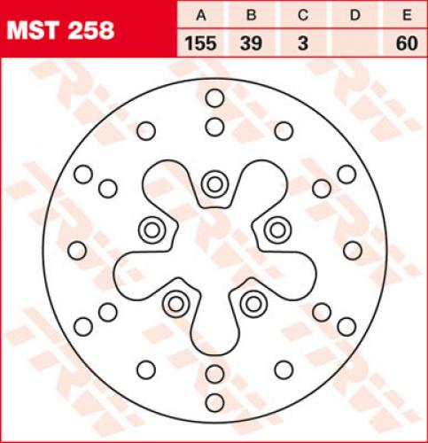 TRW Lucas Bremsscheibe MST258 starr - Kama Bike Parts