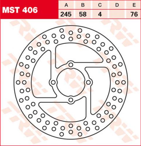 TRW Lucas Bremsscheibe MST406 starr - Kama Bike Parts