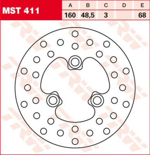TRW Lucas Bremsscheibe MST411 starr - Kama Bike Parts