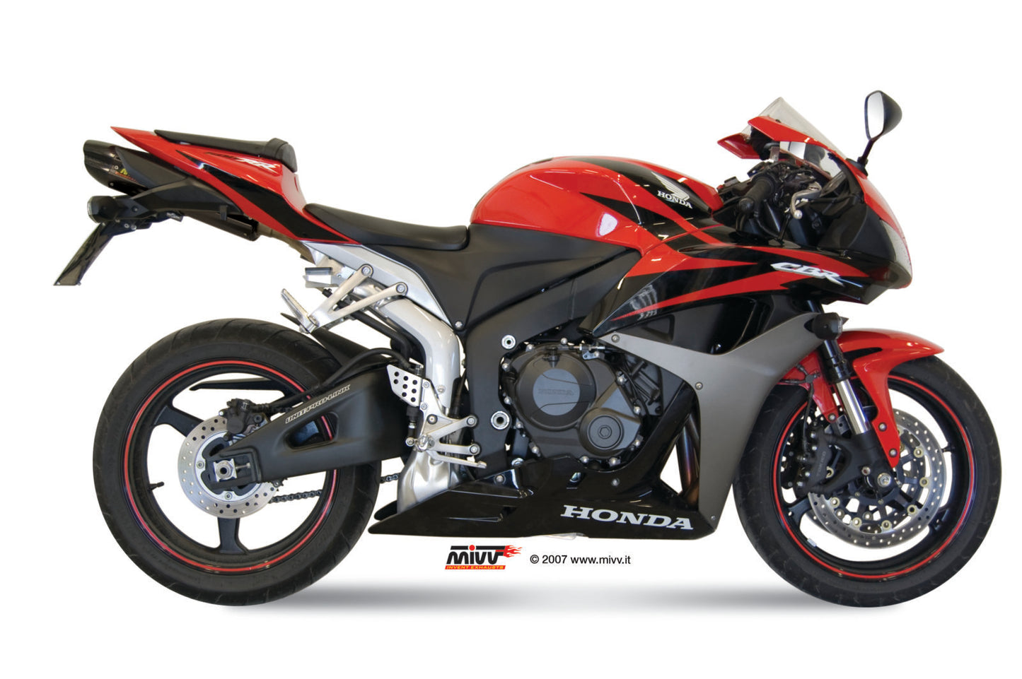 MIVV Suono Auspuff Edelstahl schwarz passend für Honda CBR 600 RR 2007-2016
