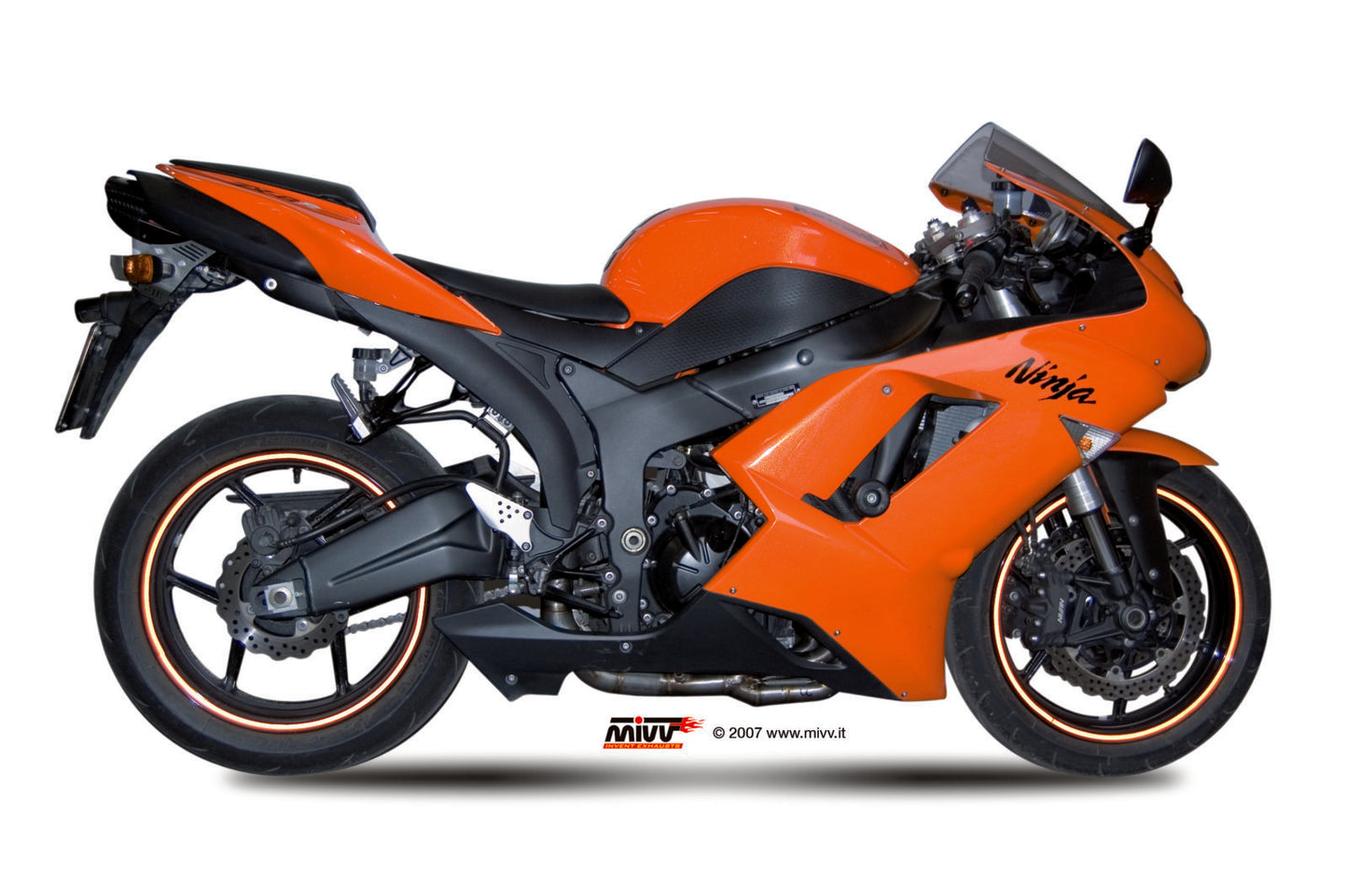 MIVV Suono Auspuff schwarz passend für Kawasaki ZX-6R 2007-2008