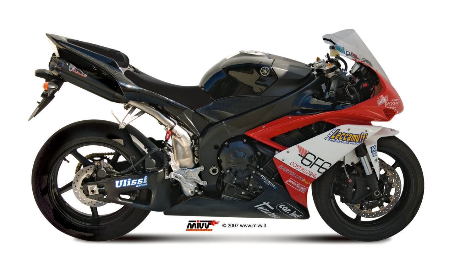 MIVV Suono Auspuff schwarz passend für Yamaha YZF-R1 2007-2008