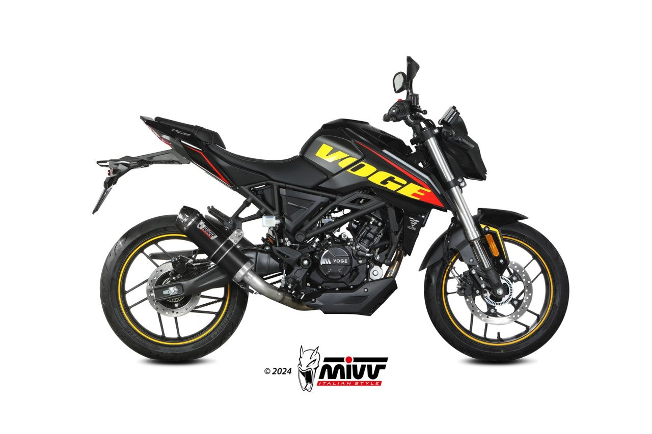 MIVV GP-C Auspuff Komlettanlage schwarz passend für VOGE BRIVIDO 125 R 2023-2024