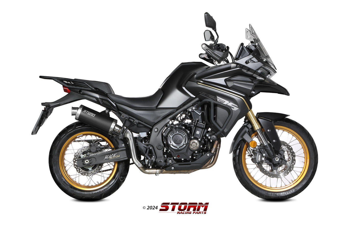 STORM Oval Auspuff schwarz passend für VOGE VALICO 525 DSX 2024-2026