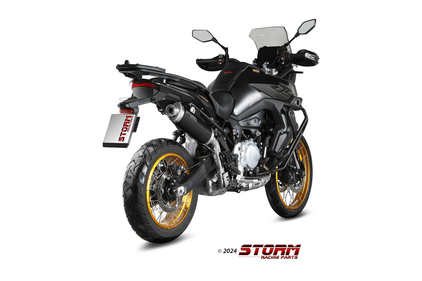 STORM Oval Auspuff schwarz passend für VOGE VALICO 900 DSX 2024-2026