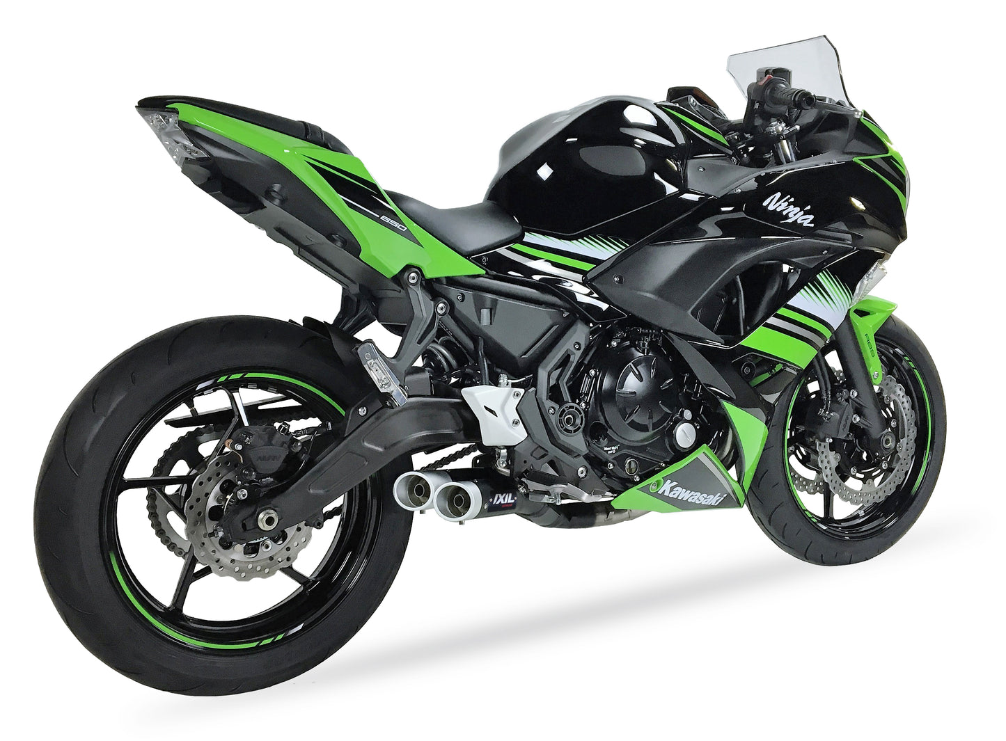 IXIL Hyperlow black XL Auspuff passend für Kawasaki Z 650 / Ninja 650 2017-2019